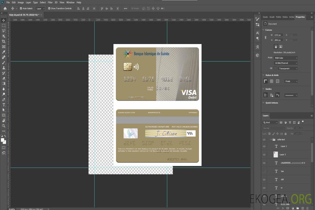 Carte de débit visa Banque Islmaique de Guinée Guinée template Carte de débit visa Banque Islmaique de Guinée Guinée template